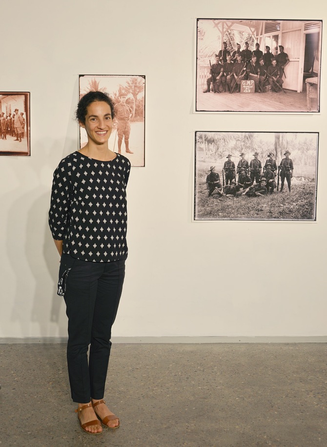 Naomi Stewart, one of the curators at the Exhibition launch 27 March 2015 (Photo: Chris Fussell)