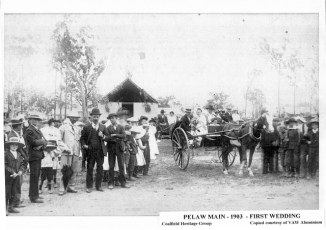 First wedding at Pelaw Main, 26 January 1903